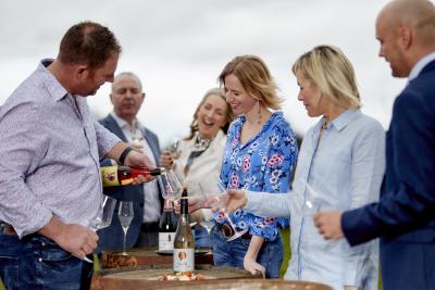 1 Wine drinkers enjoying wine at Chet Valley Vineyard 2