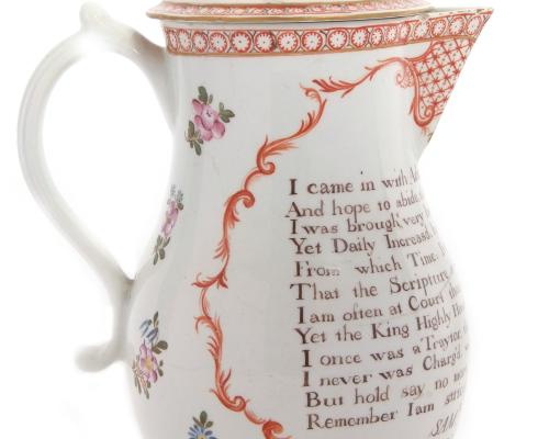 Documentary Lowestoft coffee jug estimate 5000 7000 2