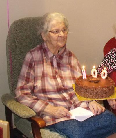 Edna Mann celebrates her 100th birthday