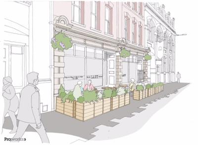 Last Wine Bar outdoor seating sketch