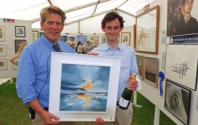 Nick Williams of Arnolds Keys right and RNS Art Exhibition head steward Tom Cringle sm