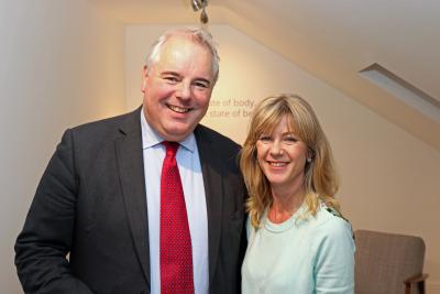Richard Bacon MP and Dr Vikki Powell at the launch of The Therapy Suite