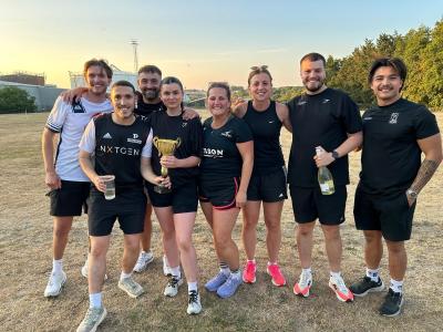 The winning team from NXTGEN Recruitment at the Lovewell Blake Rounders Tournament