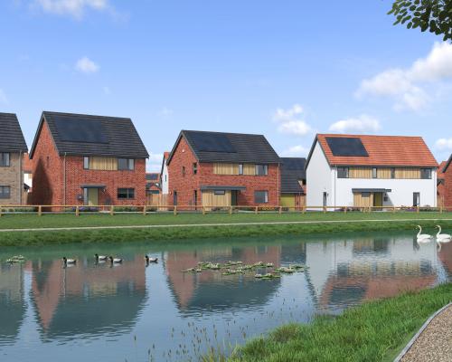 Abel Homes The Carriages street scene CGI