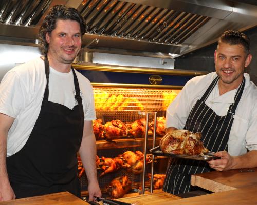 Chefs Andy Rudd left and Roger Hickman at Chick Inn at Micawbers sm
