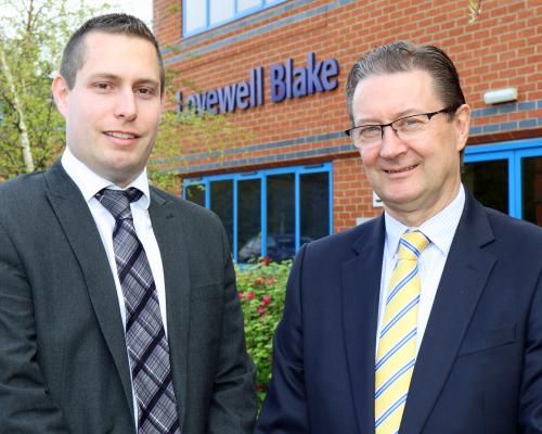 Lovewell Blake partner Leigh Thurston left welcomes Gary Howard to the firms Bury St Edmunds office