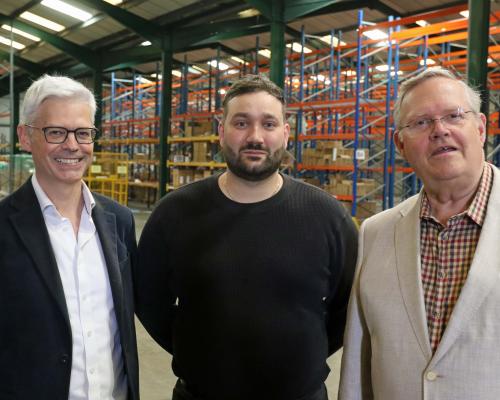 Nick OLeary of Arnolds Keys Dominic Martin of Zatu Games and Philip Pledger of HG Pledger sm