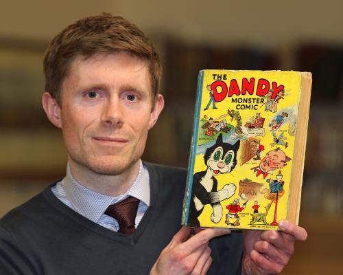 Not Desperate Dan Daniel Smith of Keys Auctioneers Book Department with the 1939 Dandy Annual sm