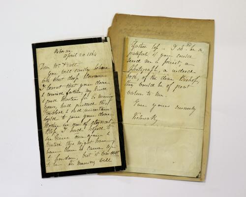 Queen Victoria letter estimate 400 500 sm