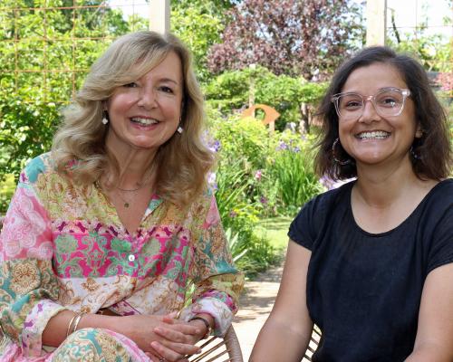 Rachael Laurie of Vision Norfolk left and garden designer Rajul Shah sm