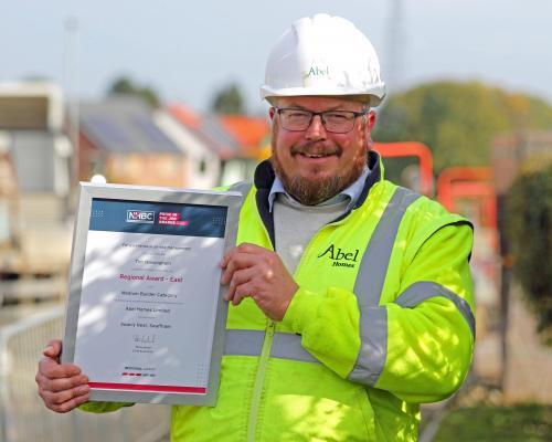 Tim Walsingham with his Site Manager of the Year Award sm