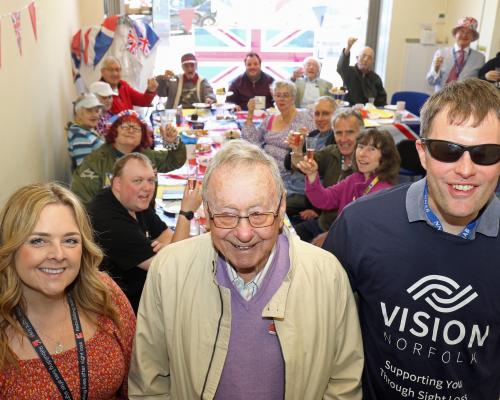 Vision Norfolk and Blind Veterans UK VE Day Party in Great Yarmouth sm