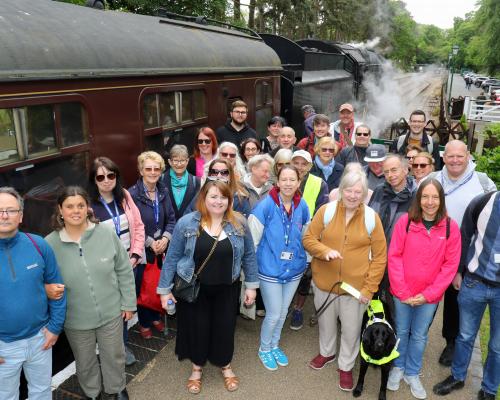 Vision Norfolk volunteers at the North Norfolk Railway