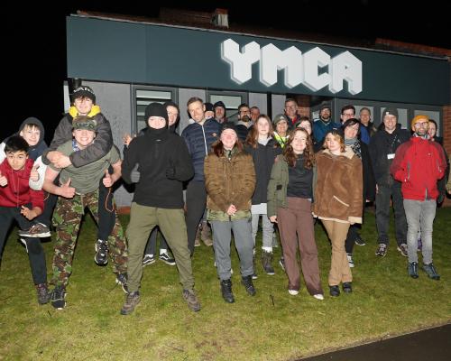 Volunteers prepare for a night sleeping rough in the YMCA car park in Norwich