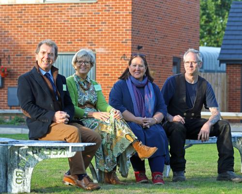 from left Tony and Maggie Abel Cllr Caroline Karimi Ghovanlou Nigel Barnett