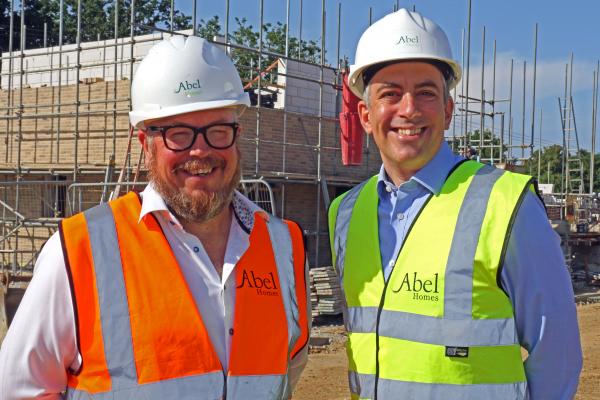 Abel Homes site manager Tim Walsingham left and managing director Paul LeGrice sm