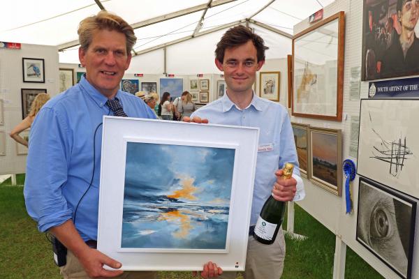 Nick Williams of Arnolds Keys right and RNS Art Exhibition head steward Tom Cringle sm