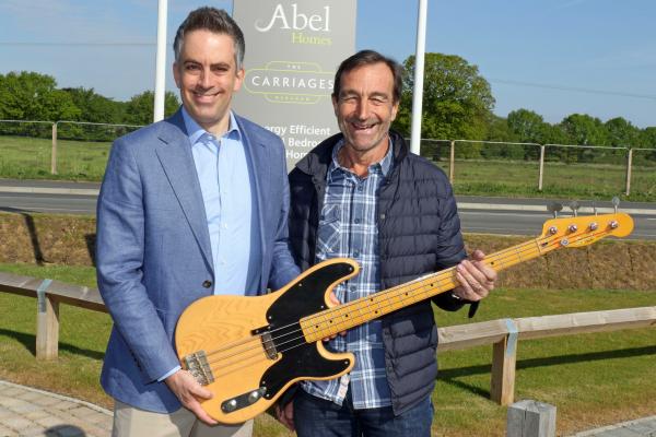 Paul LeGrice of Abel Homes left and Graham Clarkson of Dereham Blues Festival sm