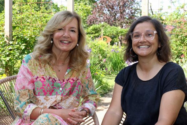 Rachael Laurie of Vision Norfolk left and garden designer Rajul Shah sm
