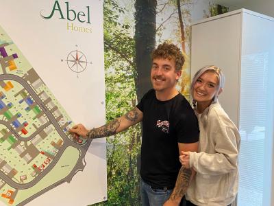 Aaron Pitkethly and Rosalee Marshall are the first to reserve their new home at Taursham park in Taverham sm