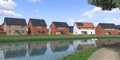 Abel Homes The Carriages street scene CGI