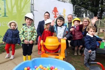 Abel Homes donation of fencing to Carbrooke pre school sm