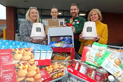 Aldi donation to Lovewell Blake for Great Yarmouth Open Christmas