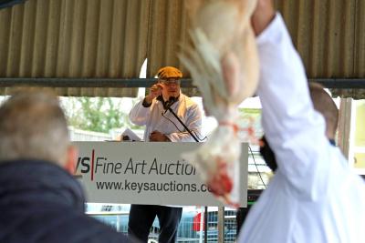 Auctioneer Tim Blyth on the rostrum at the Keys Christmas Poultry Sale