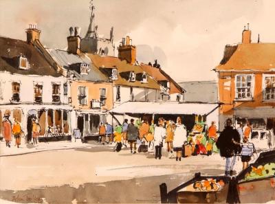 Aylsham market place by John Tookey sold by Keys for 320