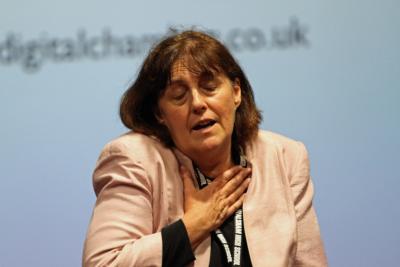 Baroness Scott addressing Year 8 students at North Walsham High School