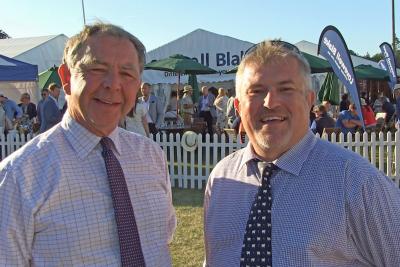 Brian Bale left and Chris Solt of Lovewell Blake at the Royal Norfolk Show