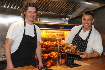 Chefs Andy Rudd left and Roger Hickman at Chick Inn at Micawbers sm
