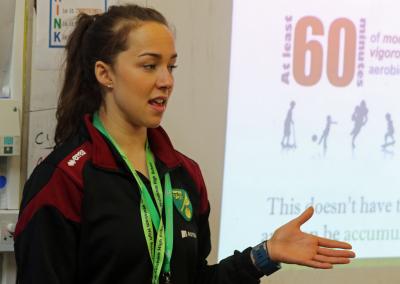 Chelsea Maccoll of the Community Sports Foundation at the NWHS Year 9 Wellbeing Day