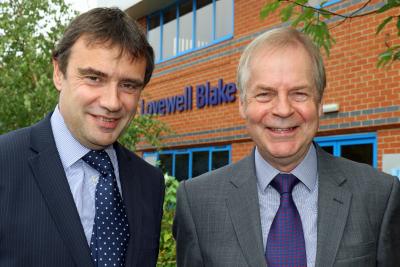 Colin Fish left welcomes Colin Wash at Lovewell Blakes Bury St Edmunds office