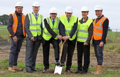 Cutting the first sod at Wolseley Business Park