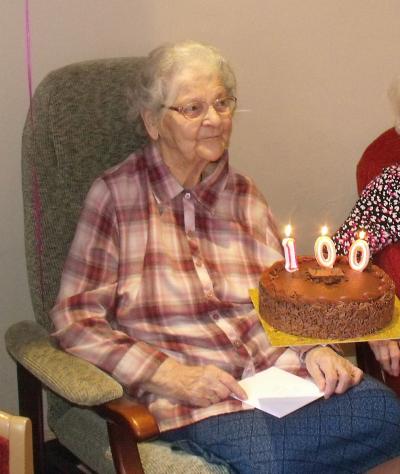 Edna Mann celebrates her 100th birthday