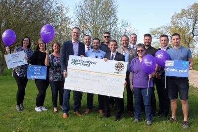 Great Yarmouth Round Table cheque presentation to Nelsons Journey