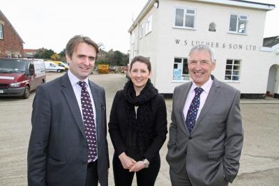 Guy Gowing Kim Lusher and Mark Lusher at WS Lushers site in Sprowston