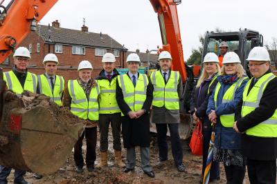 Hertford Way Gorleston sod cutting ceremony 080317