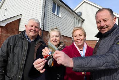 Laxfield council homes key handover March 2018 1 sm