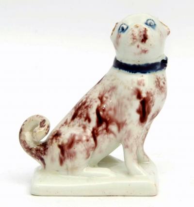 Lot 146 Lowestoft pug dog model estimate 2000 2500