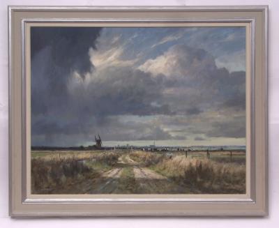 Lot 334 Colin Burns The Approaching Storm Yarmouth Marshes estimate 4000 6000