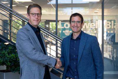 Lovewell Blake corporate finance partner James Cooper left with managing partner Kevin Bunting