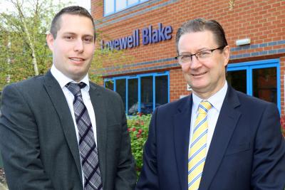 Lovewell Blake partner Leigh Thurston left welcomes Gary Howard to the firms Bury St Edmunds office