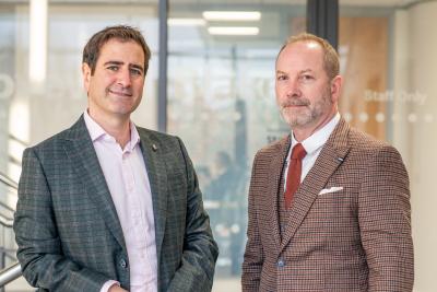 Lovewell Blake senior partner Simon Watson right with managing partner Kevin Bunting