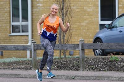 Lowestoft accountant Amy Randall in training for the London Marathon