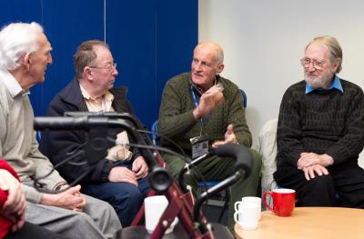 Members of the Vision Norfolk west Norfolk Audio Book Club discussing their latest title