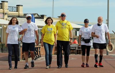 NNAB blindfold walk on Gorleston prom