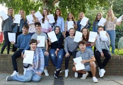 NWHS GCSE students celebrating their success on results day