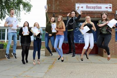 NWHS GCSE students jump for joy at their results